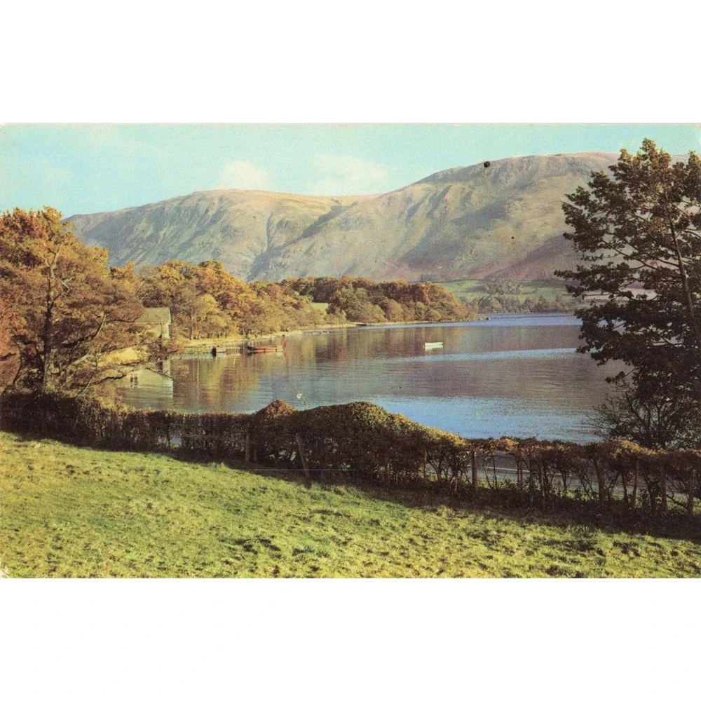 Vintage Ullswater Postcard English Lakes Autumn Morn Sanderson & Dixon KLD 275